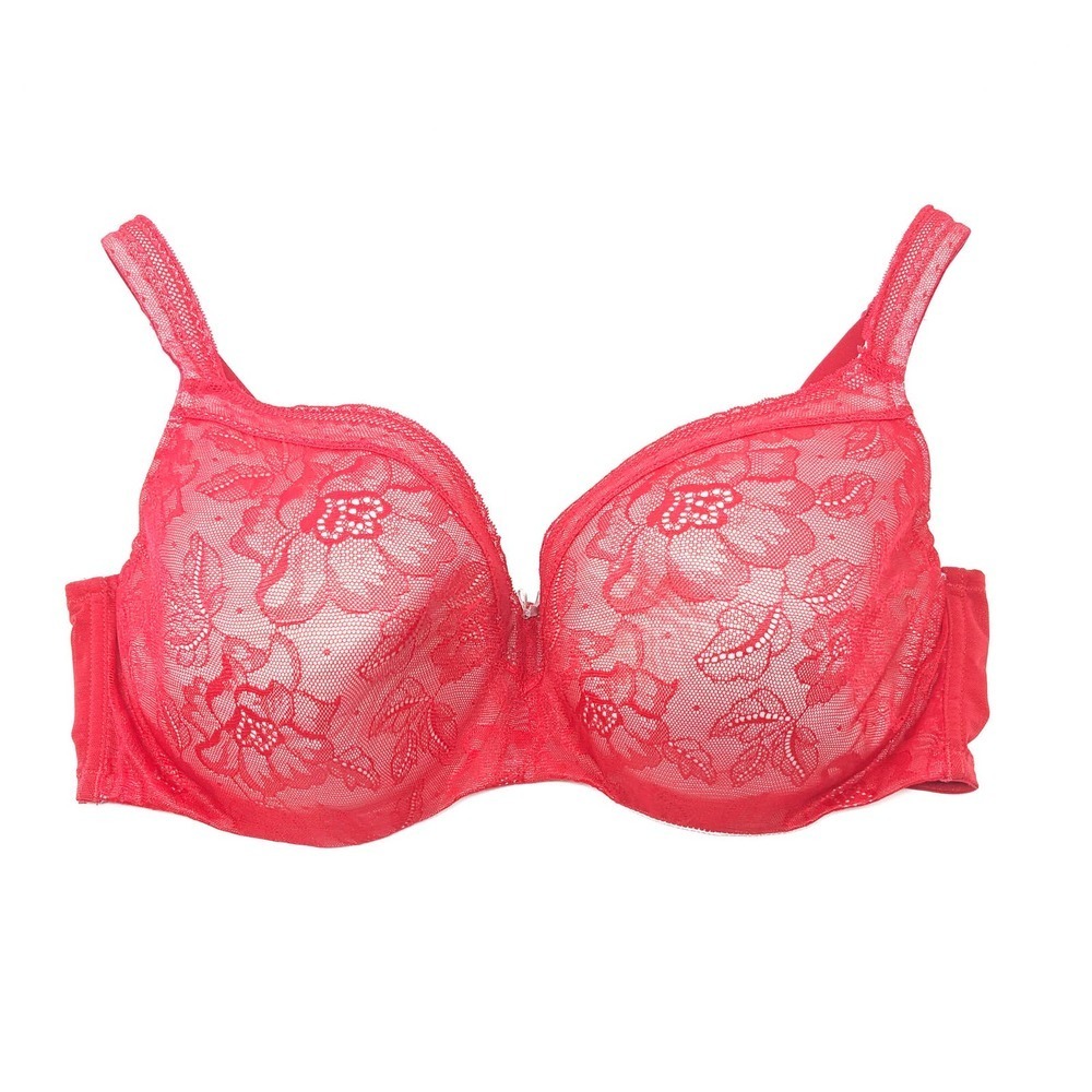 Cacique Bra Womens 44DD Balconette Modern Lace Red
